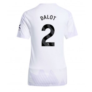 Manchester United Diogo Dalot #2 Bortatröja Kvinnor 2025-26 Kortärmad